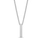 Personalized Matte Rectangle Bar Cremation Urn Pendant for Ashes