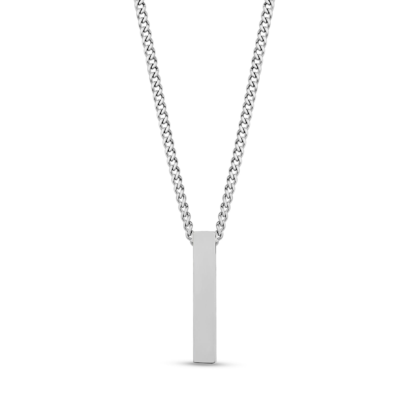 Personalized Matte Rectangle Bar Cremation Urn Pendant for Ashes