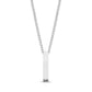 Personalized Matte Rectangle Bar Cremation Urn Pendant for Ashes