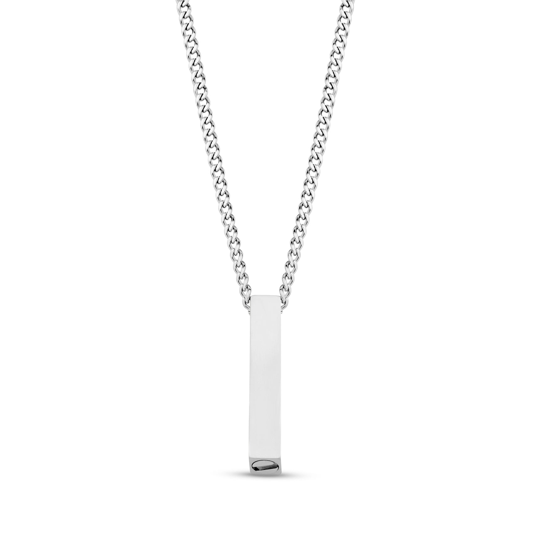 Personalized Matte Rectangle Bar Cremation Urn Pendant for Ashes