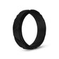 6mm Triangular Design Black Engravable Band Ring