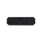 6mm Triangular Design Black Engravable Band Ring
