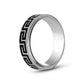 6mm Greek Key Stainless Steel Engravable Band Ring