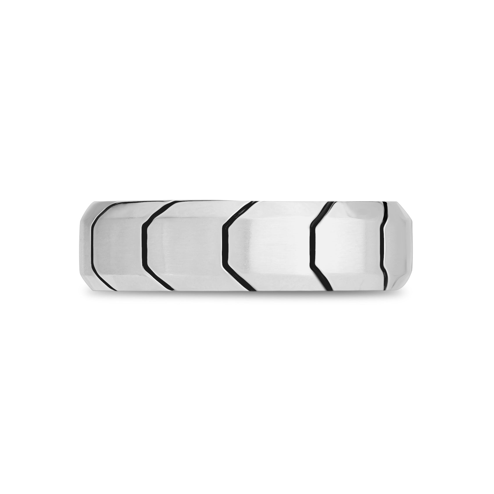 6mm Stainless Steel Engravable Band with Beveled edges