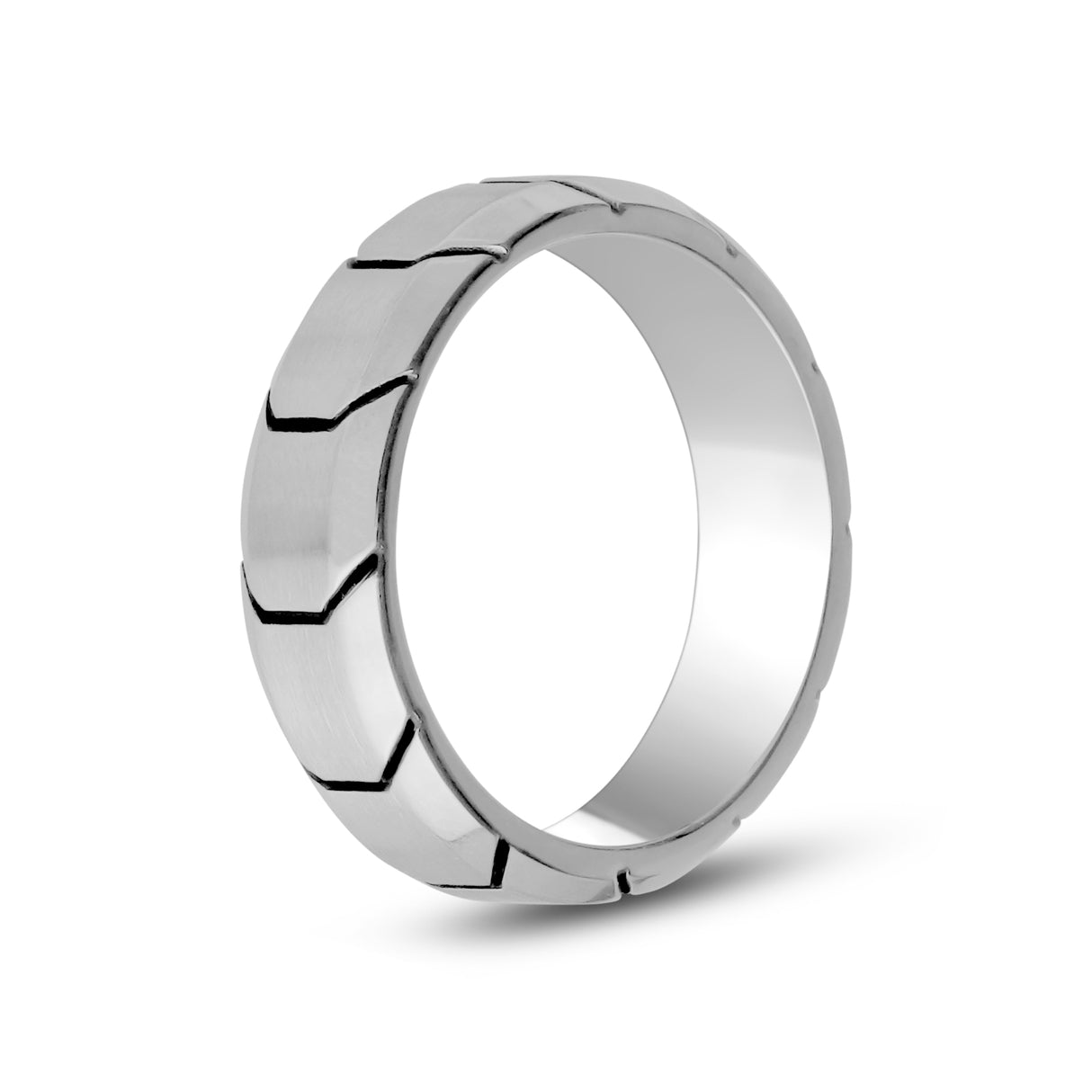 6mm Stainless Steel Engravable Band with Beveled edges