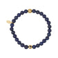 6mm Evil Eye Lapis Lazuli Bead Bracelet - Unisex Bead Bracelet - The Steel Shop
