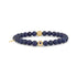 6mm Evil Eye Lapis Lazuli Bead Bracelet - Unisex Bead Bracelet - The Steel Shop