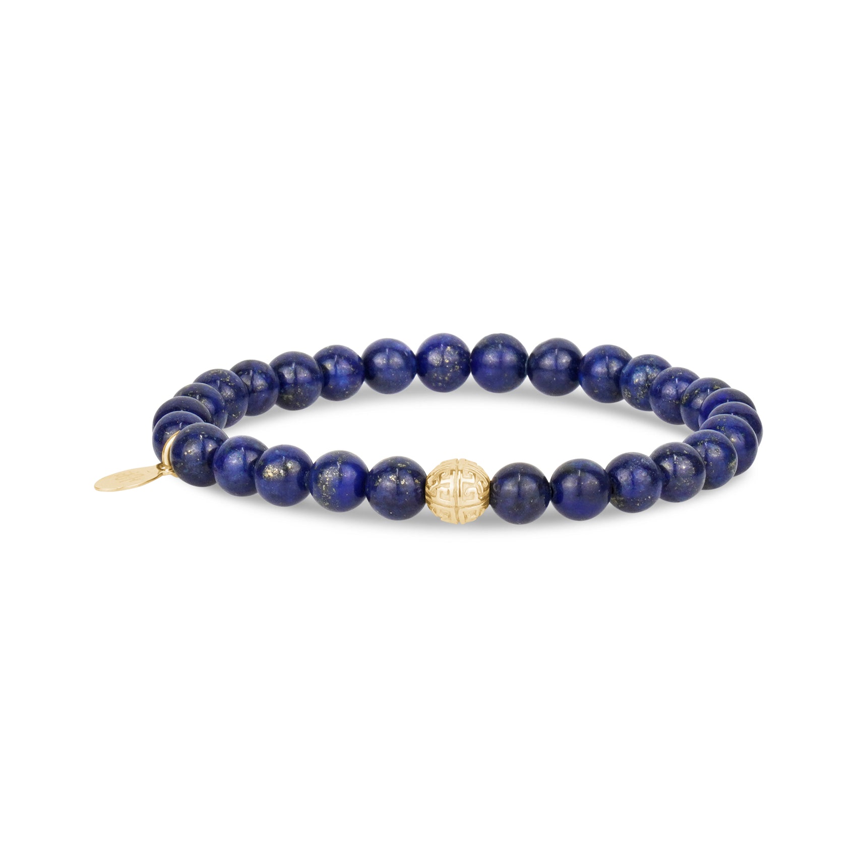 6mm Lapis Lazuli Stretch Bead Bracelet - Unisex Bead Bracelet - The Steel Shop