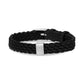 Woven Leather Charm Bracelet - Mens Steel Leather Bracelets - The Steel Shop