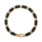 6mm Gold & Gunmetal Spiked Bead Bracelet - Mens Steel Bead Bracelets - The Steel Shop
