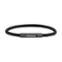 4mm Detailed Leather Bracelet - Mens Steel Leather Bracelets - The Steel Shop