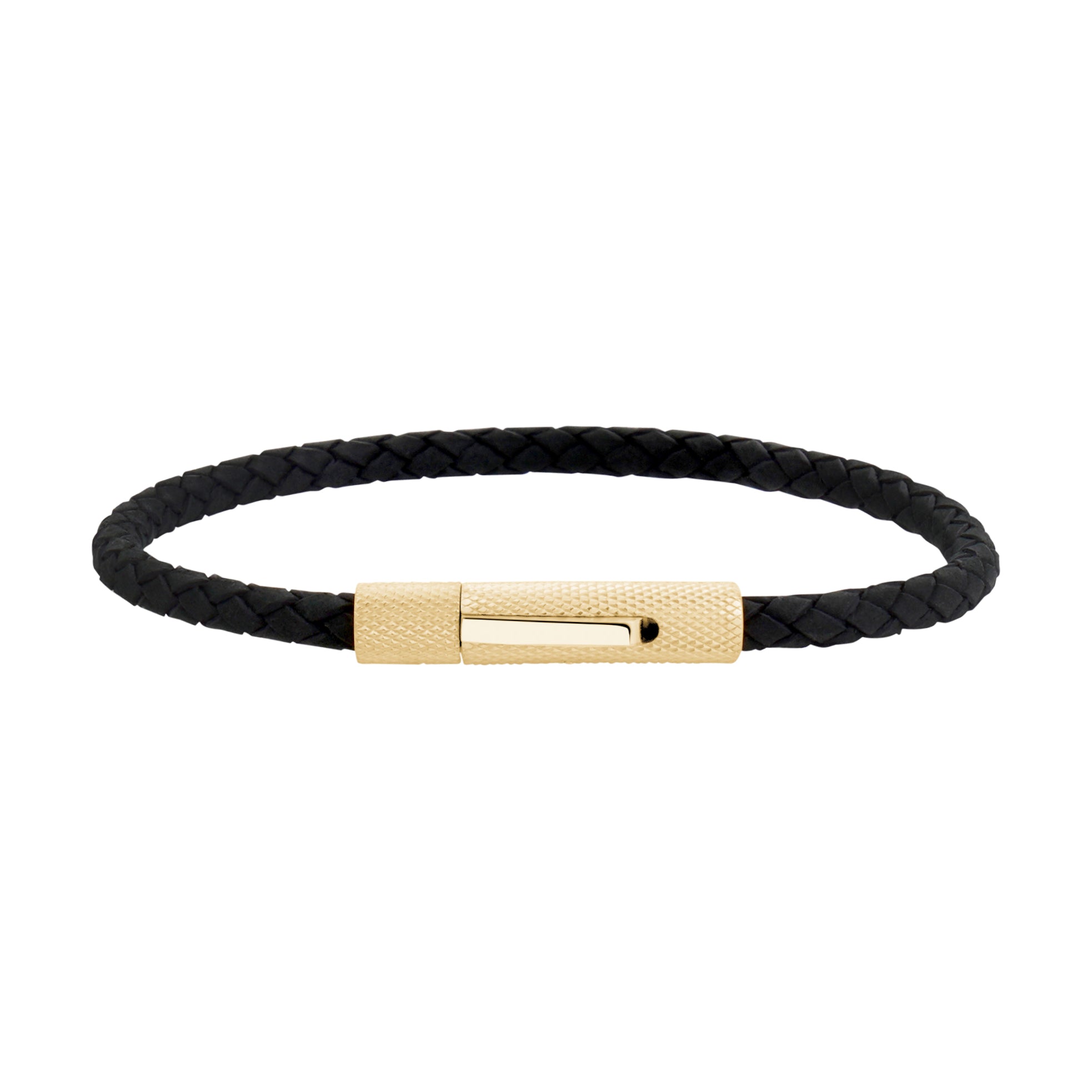 4mm Leather Bracelet with a Matte Stainless Steel Clasp – The