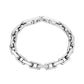 7mm Stainless steel elongated link bracelet for men