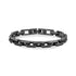 7mm gun metal elongated link bracelet for men