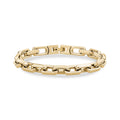 7mm Gold elongated link bracelet for men
