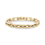 7mm Gold elongated link bracelet for men