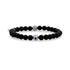 6mm Evil Eye Stone Bead Bracelet - Unisex Bead Bracelet - The Steel Shop