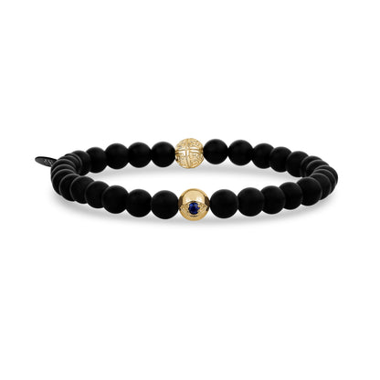 6mm Evil Eye Stone Bead Bracelet - Unisex Bead Bracelet - The Steel Shop