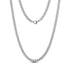 5mm matte stainless steel cuban link chain necklace