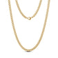 5mm matte gold cuban link chain necklace