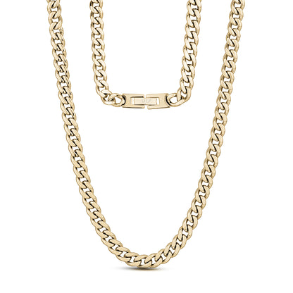 6mm Gold Cuban Link Chain Necklace