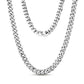 Close-up of 8mm stainless steel Cuban link chain for men with polished finish  