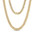 Men’s 8mm Cuban link necklace made from durable high-quality stainless steel  