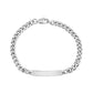 Womens 5mm Stainless Steel Cuban Link Engravable ID Bracelet