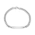 Womens 5mm Stainless Steel Cuban Link Engravable ID Bracelet