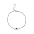 Minimal Womens Evil Eye Bracelet With Blue C.Z Stone