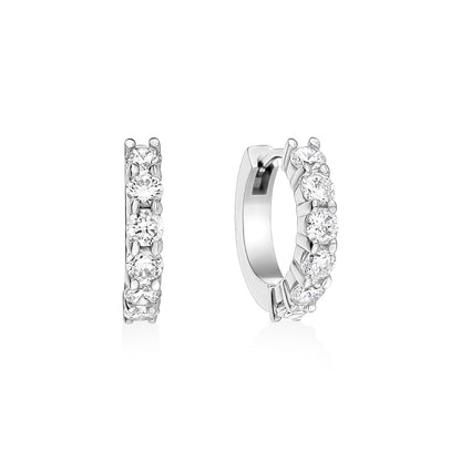 16mm Cubic Zircon Huggie Earrings - Earrings - The Steel Shop