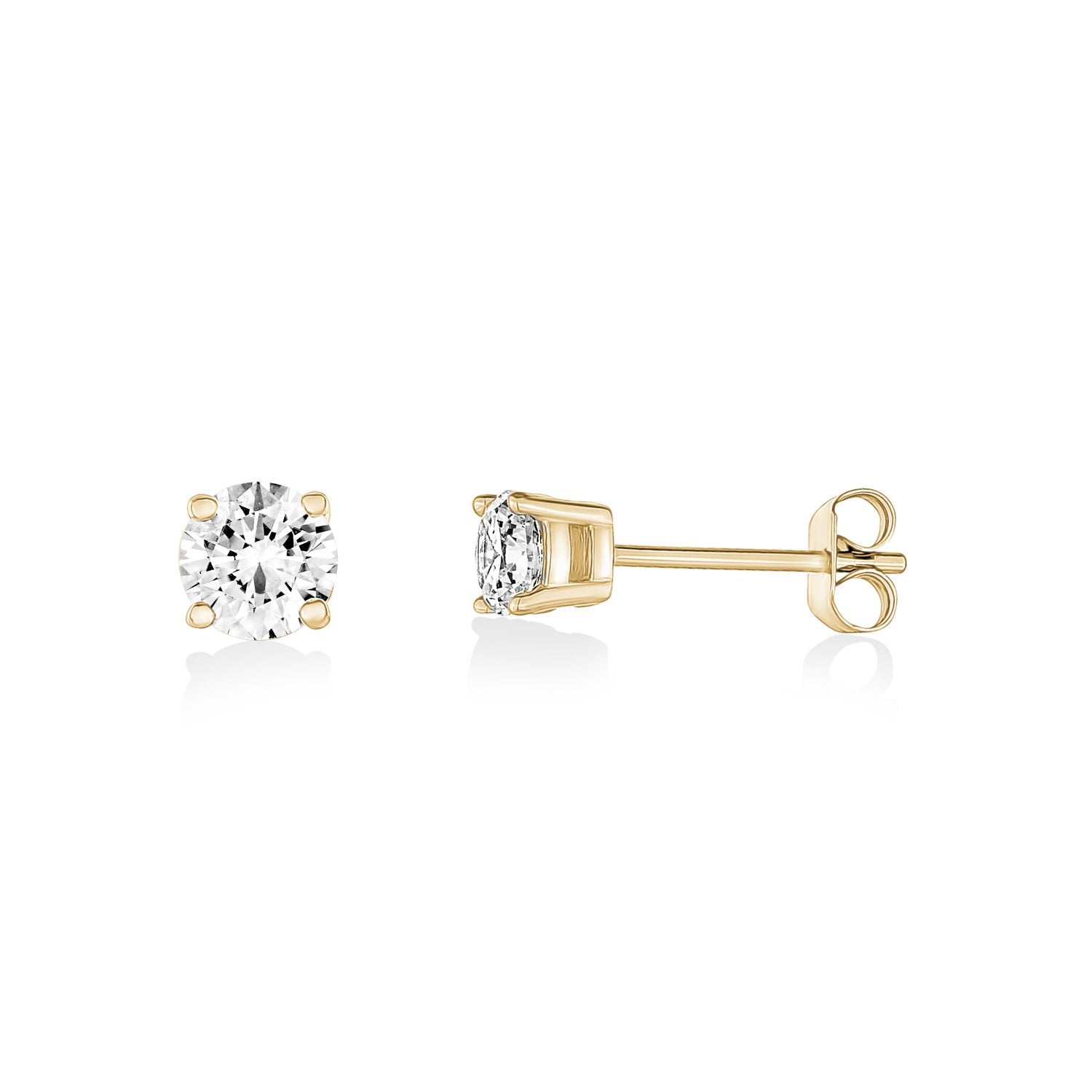 5mm Cubic Zircon Studs - Earrings - The Steel Shop