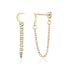 Crescent Moon + Chain Earrings - Earrings - The Steel Shop