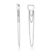 Multi Chain Huggie Earrings - Earrings - The Steel Shop