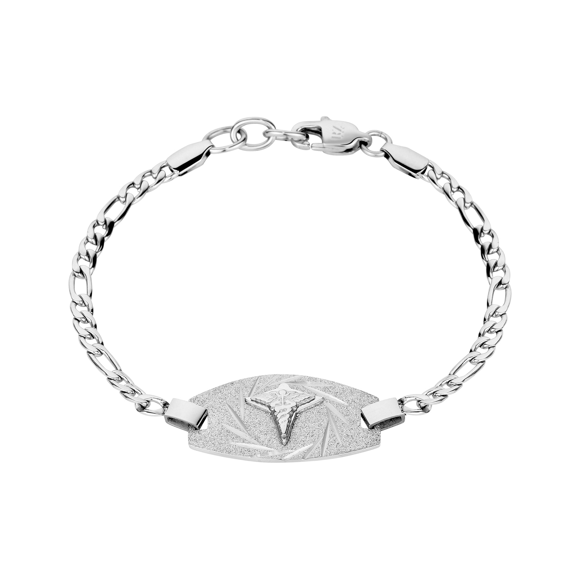Medical Bracelets - Engravable Medical ID Figaro Link Bracelet