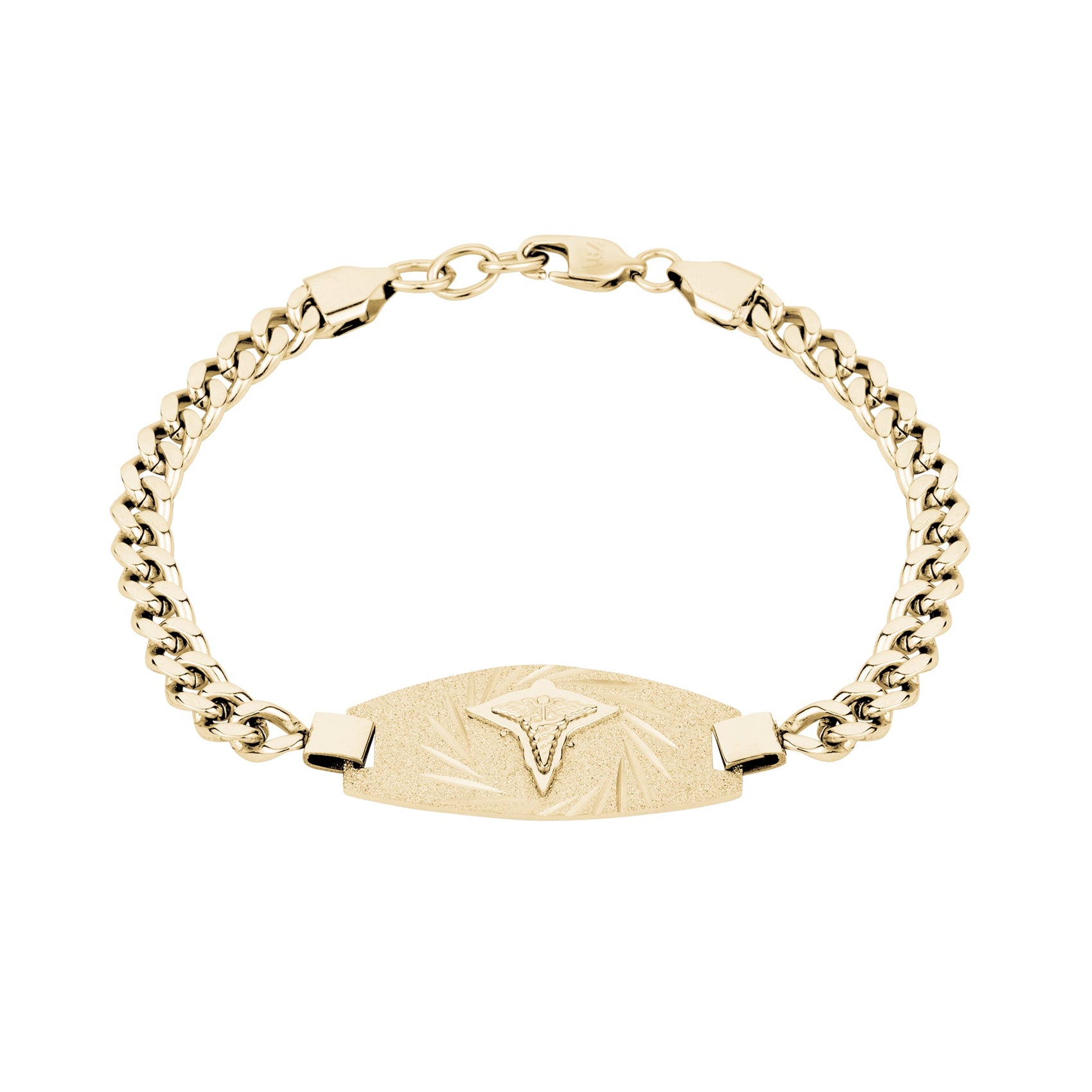 Medical Bracelets - Gold Medical ID Cuban Link Bracelet