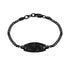 Medical Bracelets - Black Medical ID Cuban Link Bracelet