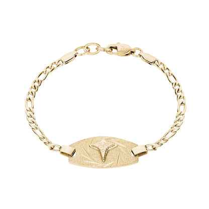 Medical Bracelets - Gold Medical ID Figaro Link Bracelet