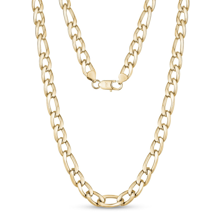 10mm Figaro Link Chain - Men Necklace - The Steel Shop