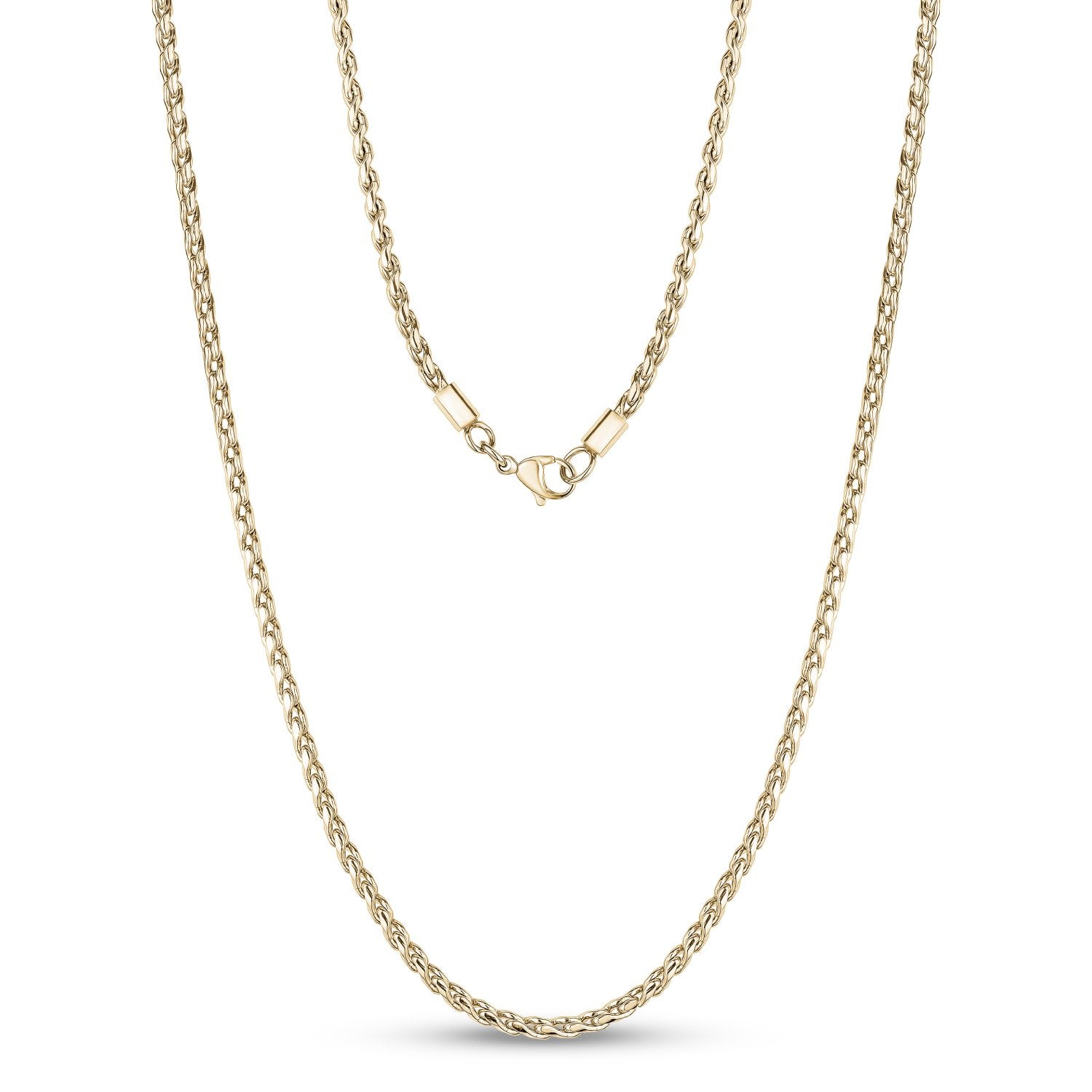 Buy 18K Gold Serpentine Chain, Layering Necklace, Flat Chain, Gift for Her,  17 Inch Chain, 5LXM0QUV Online in India - Etsy