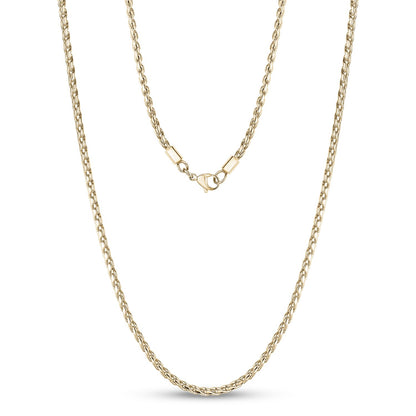 3mm Modern Serpentine Chain - Men Necklace - The Steel Shop