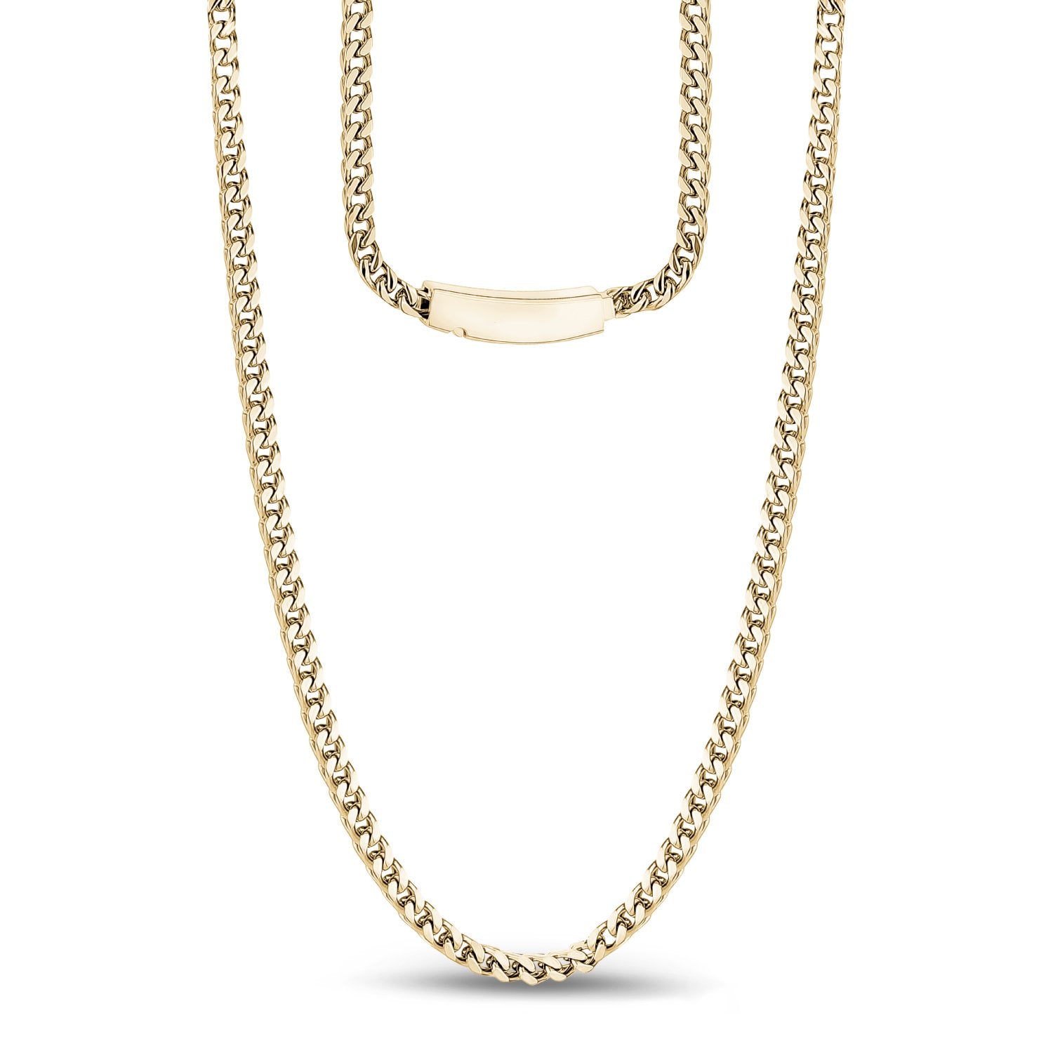 Men’s slim 3mm Franco link chain crafted from premium stainless steel, ideal for everyday wear  
