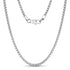 Men Necklace - 4mm Round Box Link Steel Chain Necklace