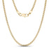 Men Necklace - 4mm Round Box Link Gold Steel Chain Necklace