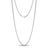 4mm Oval Link Chain - Men Necklace - The Steel Shop