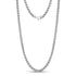 4mm stainless steel wheat chain necklace with rounded Franco links for men  