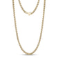Men’s round Franco wheat chain necklace in sleek stainless steel finish  