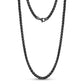 Men’s wheat chain necklace showcasing durable stainless steel craftsmanship