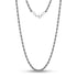 Men Necklace - 4mm Twist Rope Steel Chain Necklace