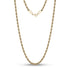 Men Necklace - 4mm Gold Twist Rope Steel Chain Necklace